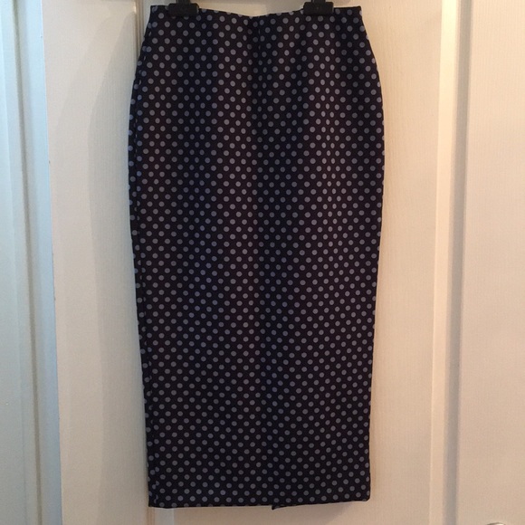 Polka dot fitted midi pencil skirt - Picture 2 of 8